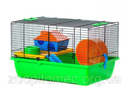 Клетка для грызунов GINO колор+пластик, 42*29*26 INTER ZOO Клетка для грызунов GINO INTER ZOO
