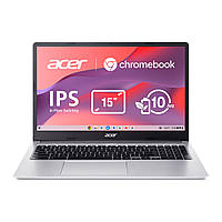 Acer Ноутбук Chromebook CB315-4HT 15" FHD IPS Touch, Intel C N4500, 8GB, F128GB, UMA, ChromeOS, сріблястий