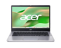 Acer Ноутбук Chromebook CB314-4H 14" FHD IPS, Intel C N100, 8GB, F128GB, UMA, ChromeOS, сріблястий