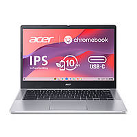 Acer Ноутбук Chromebook CB314-3HT 14" FHD IPS Touch, Intel P N6000, 8GB, F128GB, UMA, ChromeOS, сріблястий