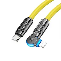 Дата-кабель Hoco U118 USB-C (тато) - Lightning (тато), 1.2m Yellow