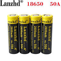 Акумуляторна батарея 18650 високотокова Lanzhd 50A 3,7 В ємністю 2600 mAh для вапорайзера, пауербанка, ліхтари