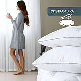 Подушка для сну Super Soft Classic 70х70 см IDEIA штучний пух антиалергенна м'яка біла, фото 5