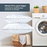 Подушка для сну Super Soft Classic 70х70 см IDEIA штучний пух антиалергенна м'яка біла, фото 11