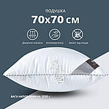 Подушка для сну Super Soft Classic 70х70 см IDEIA штучний пух антиалергенна м'яка біла, фото 3