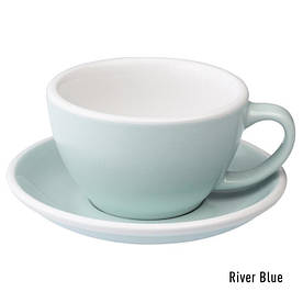 Чашка Loveramics Egg River Blue 300 мл із блюдцем