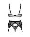 Комплект Obsessive Chemeris 3-pcs set M/L, стрінги, пояс для панчіх, бюстгальтер, фото 5