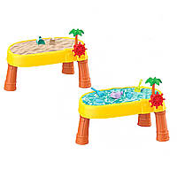 Игровой столик-песочница "Beach Toys" 2 в 1, детская песочница, набор формочек, лейка, игровой столик (FV1126)