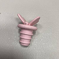 Пробка силиконовая для бутылки "Butterfly" Stenson 50808 розовая