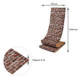 Самоклеюча 3D панель під червону катеринославську цеглу 19600x700x3мм SW-00001333, фото 4