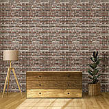 Самоклеюча 3D панель під червону катеринославську цеглу 19600x700x3мм SW-00001333, фото 7