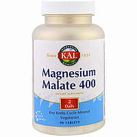 Магній Малат, Magnesium Malate, KAL, 400 мг, 90 таблеток