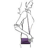Шкіряна жіноча сумка месенджер через плече Tuscany TL142253, фото 2