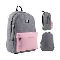 Рюкзак школьный GoPack Education Teens 140L-1 серо-розовый