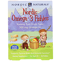 Цукерки у формі рибок, Nordic Omega-3 Fishies, Nordic Naturals, 300 мг, 36 Рибок
