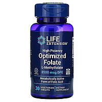 Високоактивний оптимізований фолат, High Potency Optimized Folate, Life Extension, 5000 mcg, 30