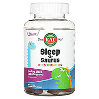 Здоровий сон дитини, смак полуниці, Sleep-a-Saurus Kid's, KAL, 60 жувальних цукерок
