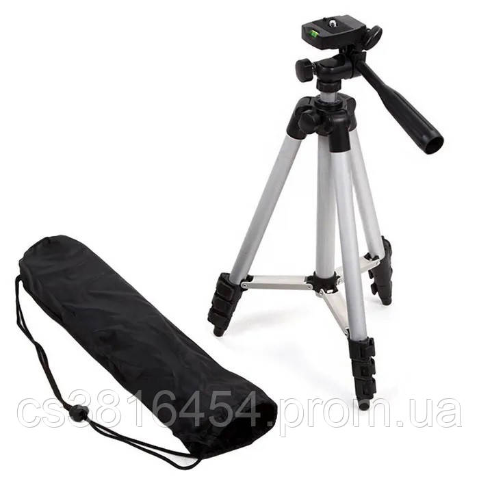 Штатив для блоггера Tripod 3110 PRO,Тренога 1 м,Штатив для телефона и фотоаппарата, портативный трипод - фото 4 - id-p1848103217