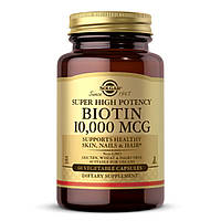 Біотин (В7) 10 000 мкг, Biotin, Solgar, 60 вегетаріанських капсул