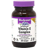 Комплекс вітаміну E, Vitamin E Complex, Bluebonnet Nutrition, 30 капсул