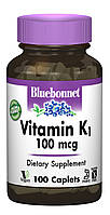 Вітамін К1 100 мкг, Bluebonnet Nutrition, 100 капсул PI, код: 7674599