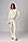 Трикотажний жіночий костюм з бомбером і прямими штанами — молочний колір, S (є розміри), фото 8