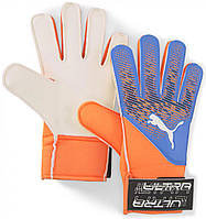 Вратарские перчатки Puma ULTRA Grip 4 RC синий, оранжевый Уни 8