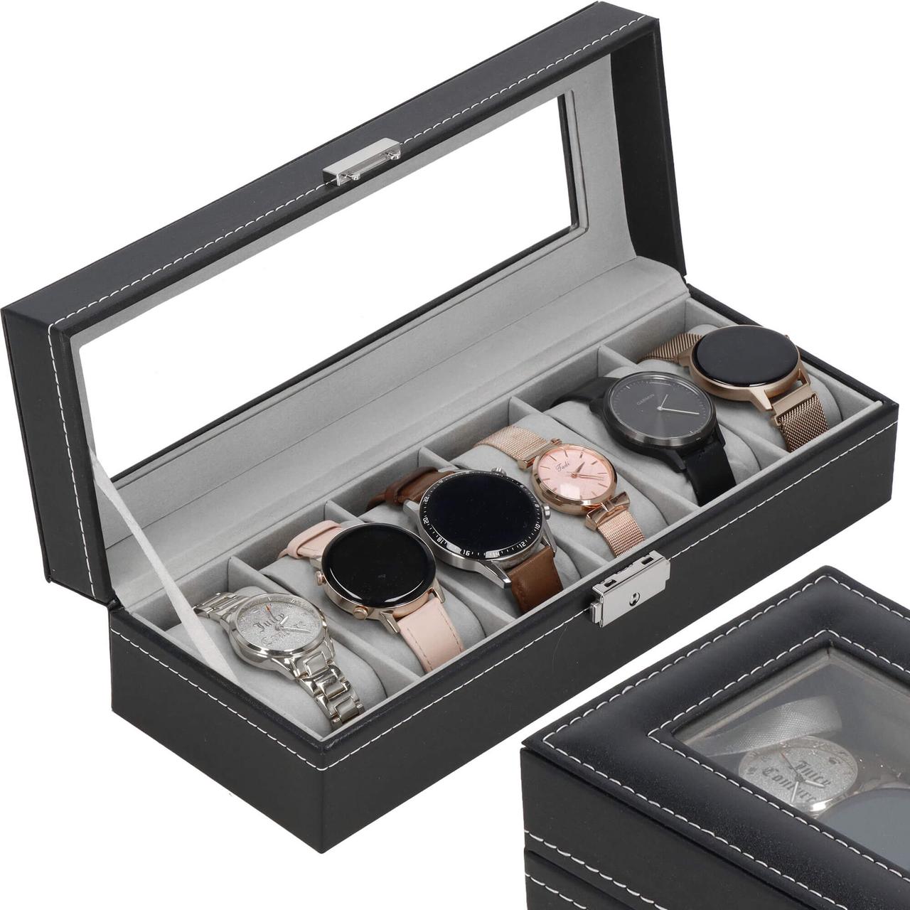 Скринька (органайзер) для зберігання годинників Springos 31.5 x 11 x 8 см HA1053