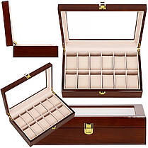 Скринька (органайзер) для зберігання годинників Springos 31.5 x 20 x 8 см HA1069, фото 3