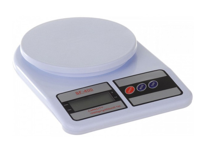 BTI Весы кухонные электронные Domotec SF-400 с LCD дисплеем Белые до 10 кг - фото 3 - id-p2181350360