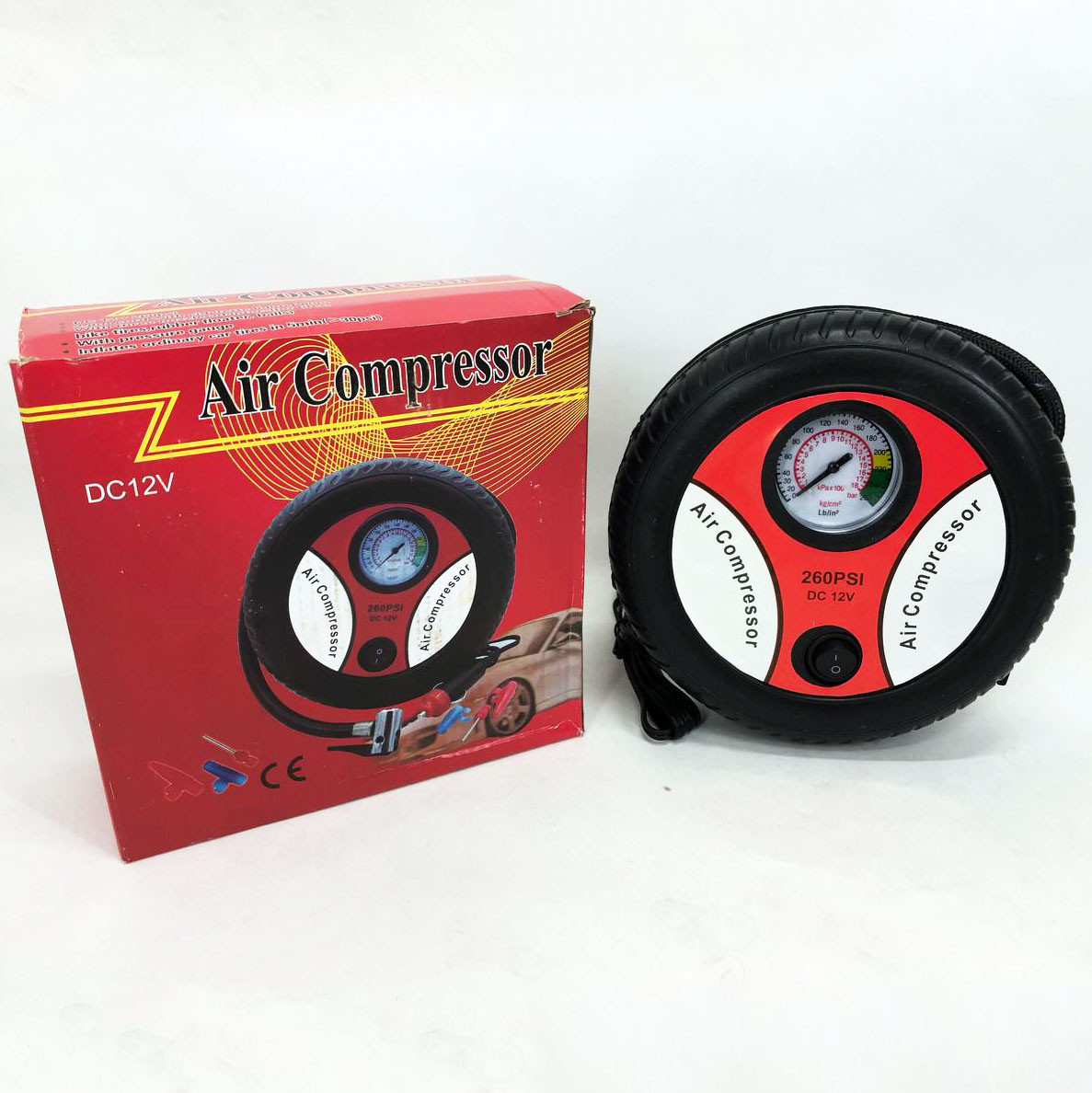 BTI Автомобильный компрессор для быстрой подкачки колес Air Compressor DC12V, автомобильный компрессор - фото 8 - id-p2181350361