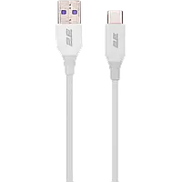 2E Type-C, Glow USB-A > USB-C Кабель заряджання/синхронізації 1м білий