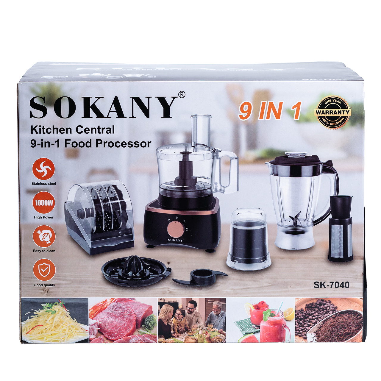Кухонный комбайн 7 в 1 1000 Вт кухонный комбайн с соковыжималкой и ...