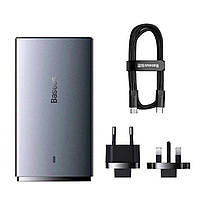 Сітчастий зарядний пристрій Baseus GaN5 Pro Ultra-Slim Fast Charger C+U 65W Gray