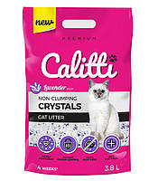 Наполнитель для кошек силикагель Calitti CRYSTALS с лавандой 3,8л QT, код: 7739985