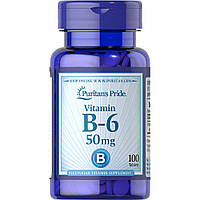 Витамины и минералы Puritan's Pride Vitamin B-6 50 mg, 100 таблеток