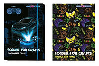 Папка для праці на гумці А4 лам. картон CoolForSchool, асорті х