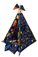 Вигвам детская игровая палатка Kospa Планеты 160х115х115 см Темно-синий ET, код: 8244961