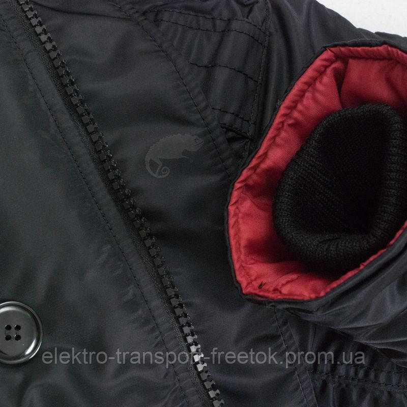 Куртка зимняя slim fit аляска n-3b Black CHAMELEON . - фото 9 - id-p383500388