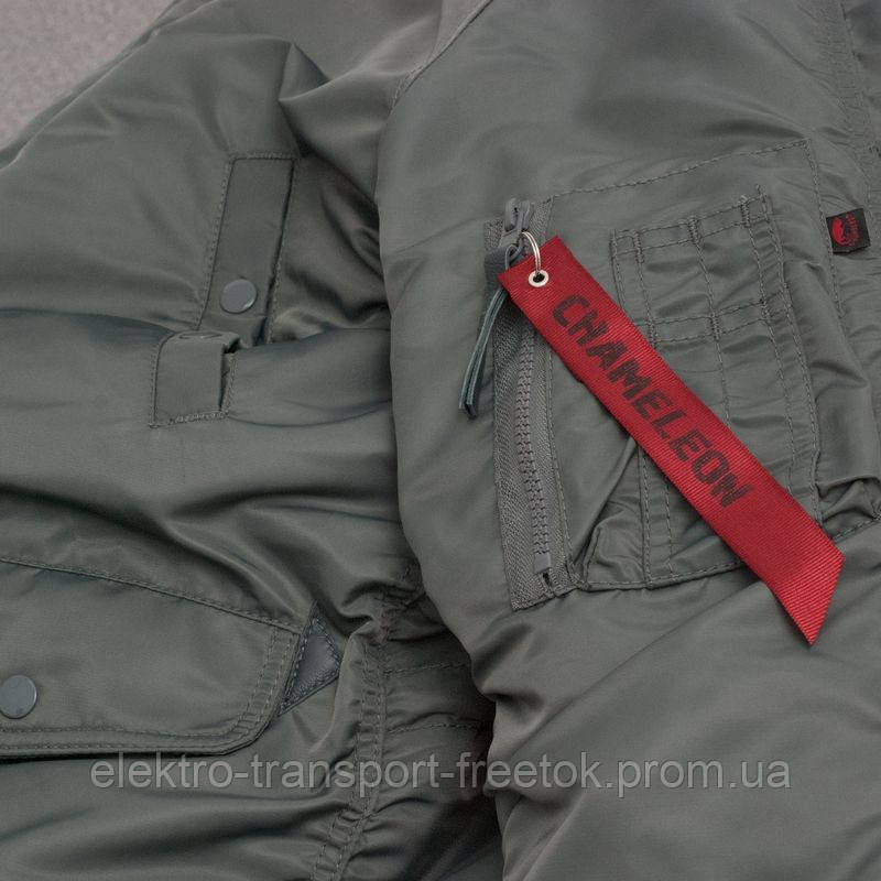 Куртка лётная slim fit аляска n-3b Gray CHAMELEON - фото 6 - id-p383514628