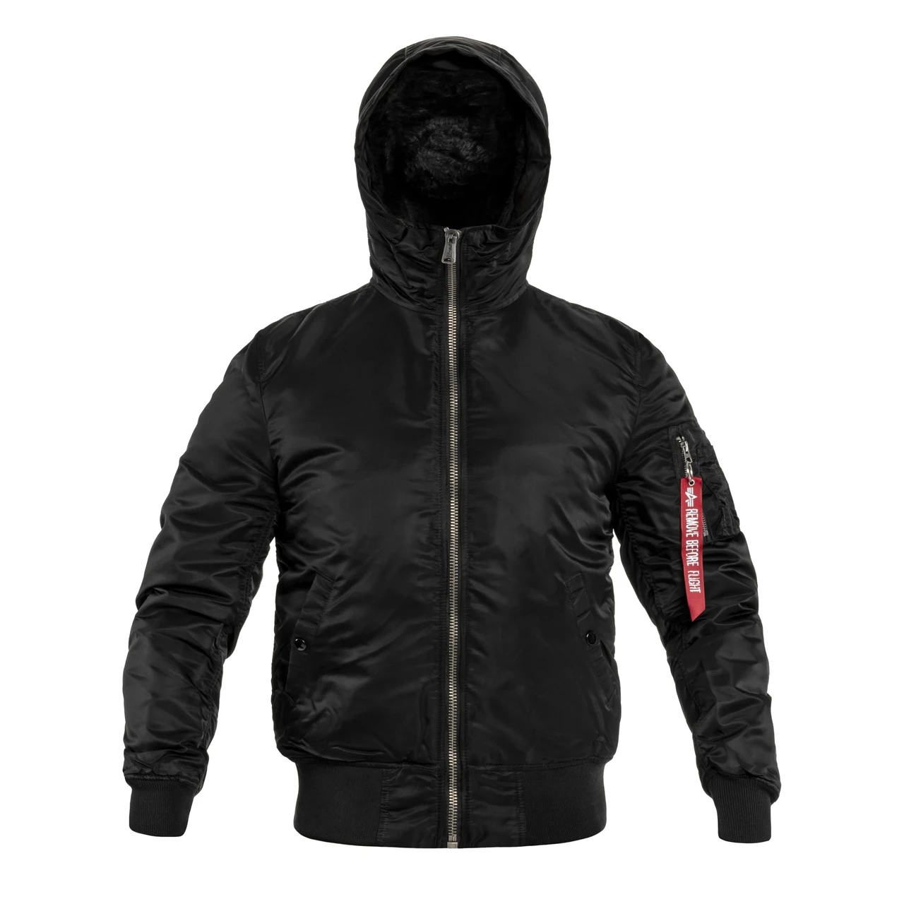 Куртка Alpha Industries MA-1 Hooded - Black - фото 1 - id-p2181451792