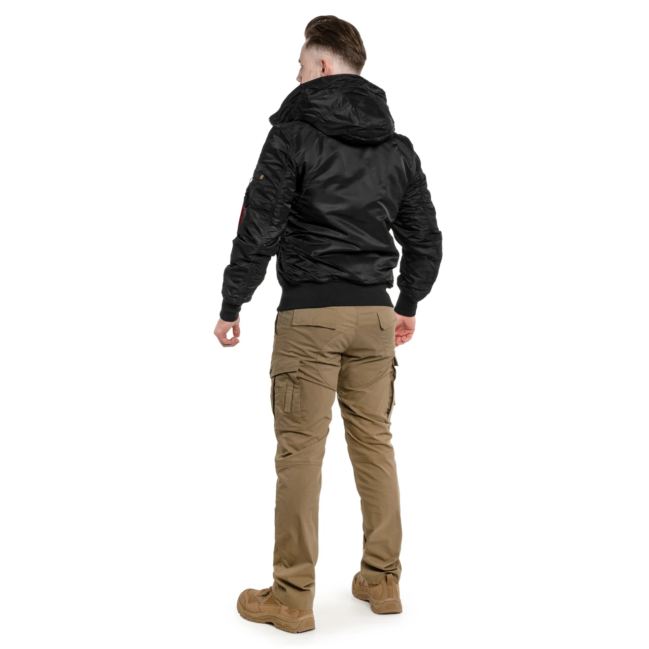 Куртка Alpha Industries MA-1 Hooded - Black - фото 3 - id-p2181451792