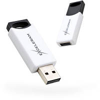 USB флеш наель eXceleram 32GB H2 Series White/Black USB 2.0 (EXU2H2W32) m