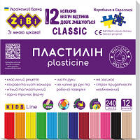 Пластилин ZiBi Classic 12 цветов 240 г (ZB.6233) m