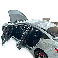 Машинка металева Tesla Model 3 Тесла сіра 1:24 звук світло інерція відкр двері багажник капот гумові колеса 20,5*8*7см (AP-2064), фото 7