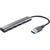 Концентратор Halyx 4-Port USB-A 3.2 Grey Trust (24947_TRUST) h