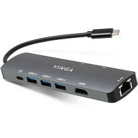 Концентратор Vinga USB-C 3.1 to HDMI+RJ45_1Gbps+3xUSB3.0+SD/TF+PD100W (VHYC8) m