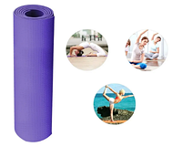 Килимок для фітнесу та спорту каремат для йоги танців пілатесу товщина 8 мм однотонний Yoga mat використовуєт