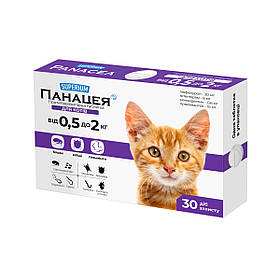 Протипаразитарні таблетки (блохи, кліщі, гельмінти) SUPERIUM Панацея для котів 0,5-2 кг