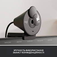 Веб-камера Logitech Brio 305 FHD for Business Graphite (960-001469) o